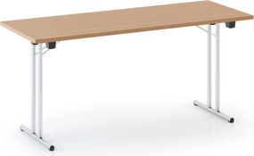 Składany stół konferencyjny FOLDING, 160x80 cm, buk