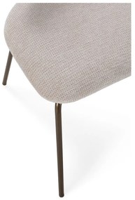 Beżowe/w naturalnym kolorze tapicerowane krzesło Olimpia – MOME