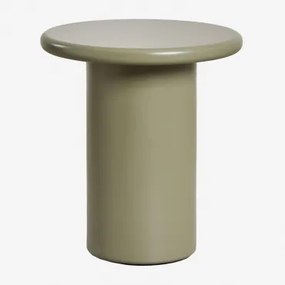 Okrągły Stolik Pomocniczy Ø45 Cm Z Mdf Rodeo Salvia Zieleń - Sklum