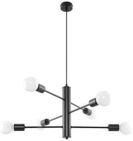 Czarna lampa wisząca Sollux Donato 6