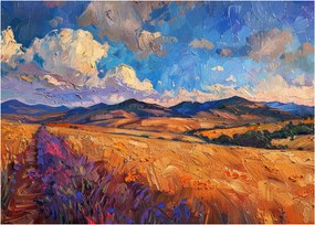 Obraz na szkle - Obraz olejny przedstawiający krajobraz (70x50 cm)