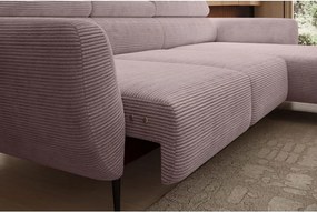 Narożnik ALISSON S/MINI Prawostronny z elektrycznym wysuwem w tkaninie POSO 100 WERSAL