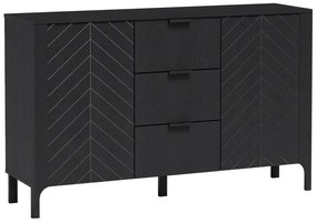 Elegancka czarna komoda w jodełkę W0-N00
