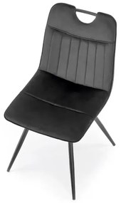 Krzesło tapicerowane K521 VELVET czarne HALMAR