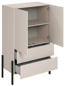 Komoda wysoka JUKON 2D2S 90cm kaszmirowa HELVETIA