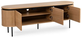 Szafka RTV do Salonu Trzydrzwiowa BECK 160 cm Dąb Nowoczesna