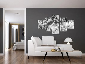 Obraz - Niebieski ptak zimą (125x70 cm)