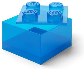Niebieski plastikowy pojemnik dziecięcy 25x25x18 cm – LEGO®