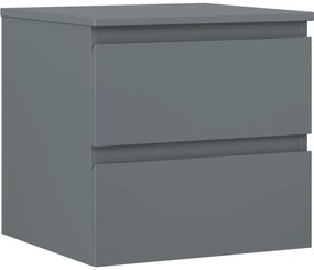 Mexen Orio szafka łazienkowa podumywalkowa 50 cm z blatem, 2 szuflady, grafit mat - 91A10-05047-2-BFFC66