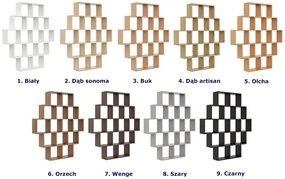 Czarny regał na książki wiszący lub stojący C1-P43