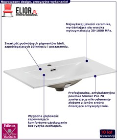 Biała ceramiczna umywalka meblowa Larissa