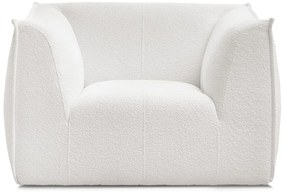Biały fotel z materiału bouclé Giorgia – Bobochic Paris
