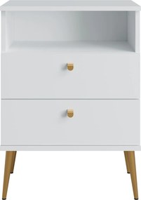 Szafka Nocna STRATUS 50 cm Stolik Nocny do Sypialni, Biała