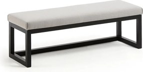 Czarno-szarobeżowa ławka Loya – Kave Home