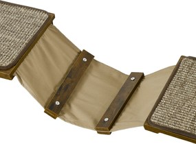 PawHut Zestaw schodków dla kotów, wspinaczka ścienna, 8-elementowy, do 8 kg, solidny, Brązowy/Kremowy