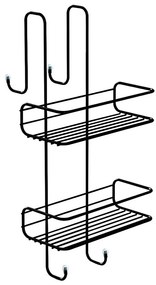 Gedy - Półka naścienna do prysznica CHROM LINE 49 x 24 cm, czarny mat