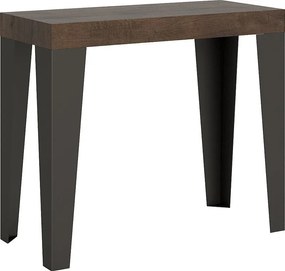 Konsola rozkładana 90x40/300 cm Flame Orzech rama w kolorze Antracytu