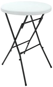 Casaria Stół imprezowy LYDA z plastiku, Ø72x110cm, biała