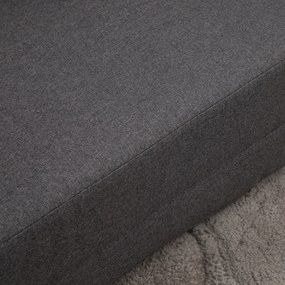 HOMCOM Materac składany 2 w 1 z poduszką wielofunkcyjny do spania ciemnoszary 60x80x56 cm | Aosom PL