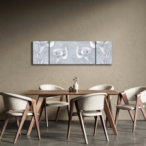 Obraz - Perłowe kwiaty (170x50 cm)
