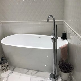 Wanna wolnostojąca owalna akrylowa biała 170 x 80 cm ELEGANT | Możliwa opcja Go Color
