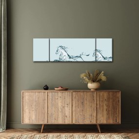Obraz - Konie z kropli wody (170x50 cm)