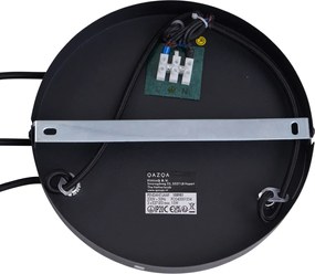 Boho lampa wisząca czarna z bambusem 3-punktowa - Lily