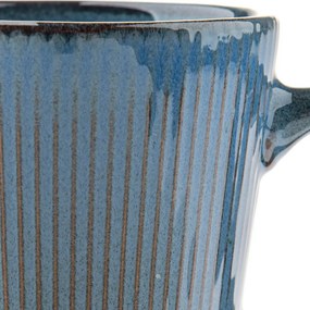 Zestaw 6 ceramicznych kubków Rustik 410 ml, niebieskie