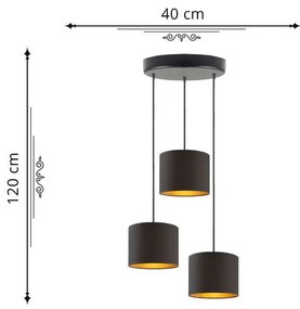 Lampa wisząca nad stół na chromowanym stelażu - EX450-Pueble - 5 kolorów