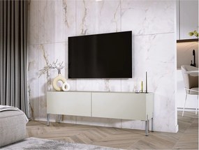 Szafka RTV: Kaszmir, Chromowane nogi, 140 x 52 x 32 cm