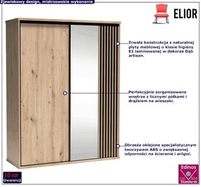 Szafa przesuwna z lamelami 179 cm - Rovel 13X