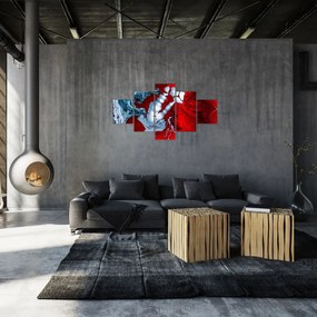 Obraz abstrakcyjnych plam (125x70 cm)