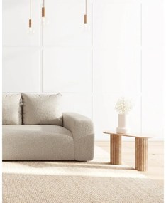 Beżowy narożnik z materiału bouclé (lewostronny/z szezlongiem) Monce – Rodier