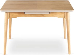 Stół Rozkładany Prostokątny SAMER 120-160 cm Ceramiczny Dąb Nowoczesny