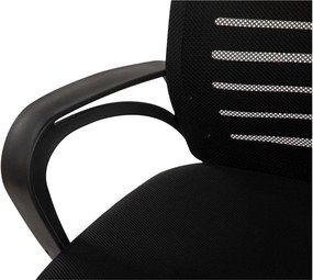 Czarne tapicerowane krzesło biurowe Evon – Bonami Essentials