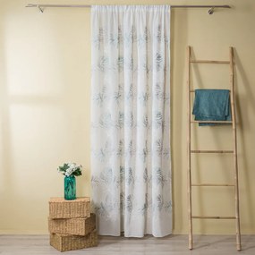 Biało-niebieska firanka 140x260 cm Cybele – Mendola Fabrics