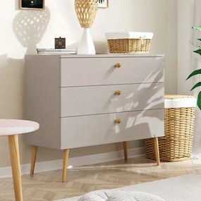 Komoda LEBEL 2 z szufladami 100cm kaszmirowa MELIMEBLE