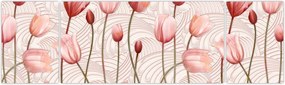 Obraz - Różowe tulipany (170x50 cm)