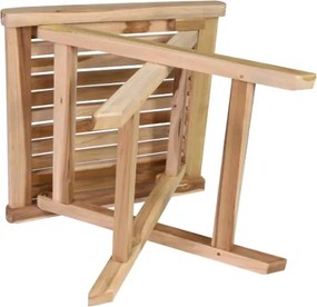 Składany stołek z drewna tekowego do łazienki i przedpokoju