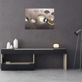 Obraz - Złotobrązowa abstrakcja (70x50 cm)