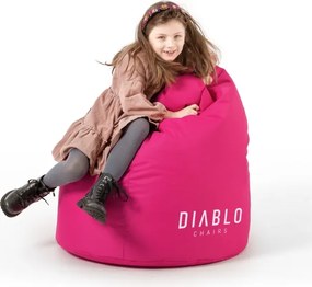 Dziecięca pufa gamingowa z granulatem Diablo Chairs, różowa