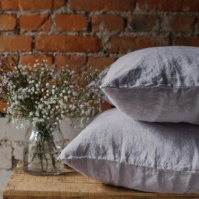 Lniana poszewka na poduszkę 80x80 cm Light Grey – Linen Tales