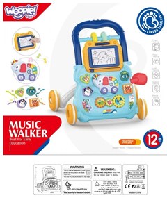 Woopie baby interaktywny chodzik pchacz muzyczny + znikopis