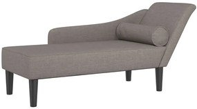 Leżanka do salonu na drewnianych nóżkach taupe - Ores