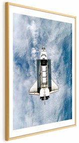 Plakat Wahadłowiec kosmiczny 40x60 cm z ramą złotą z marginesem ARTGEIST B