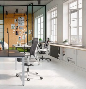 Szafka biurowa przesuwna EASY SPACE CABINET S 1.5-OH 100cm czarna zamykana NOWY STYL