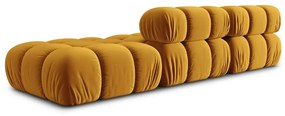 Żółta aksamitna sofa 282 cm Bellis – Micadoni Home