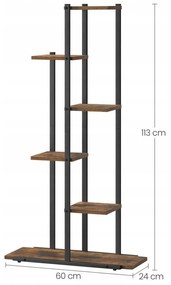 Nowoczesny brązowy stojak na rośliny 113 cm