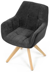 Zestaw krzeseł do jadalni HC-D7180 GREY2, 2 szt.