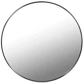 Czarne lustro w metalowej ramie okrągłe 60 cm - Enno